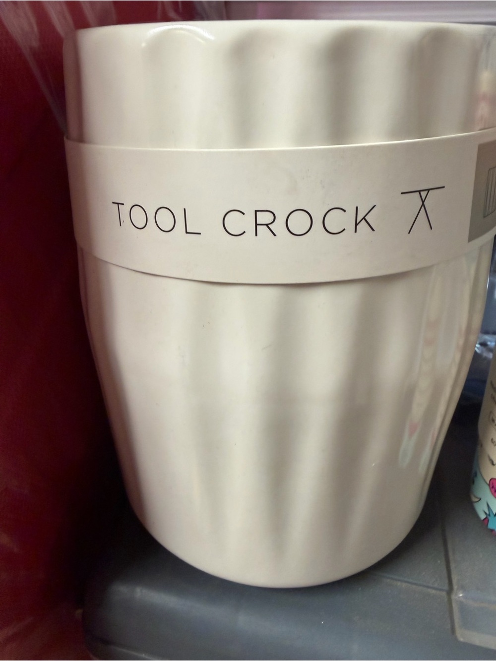 Target Tool Crock White Ceramic Utensil Holder